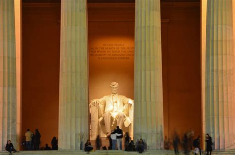 Lincoln Memorial Em Washington Amanhece Pichado Internacional Estad O