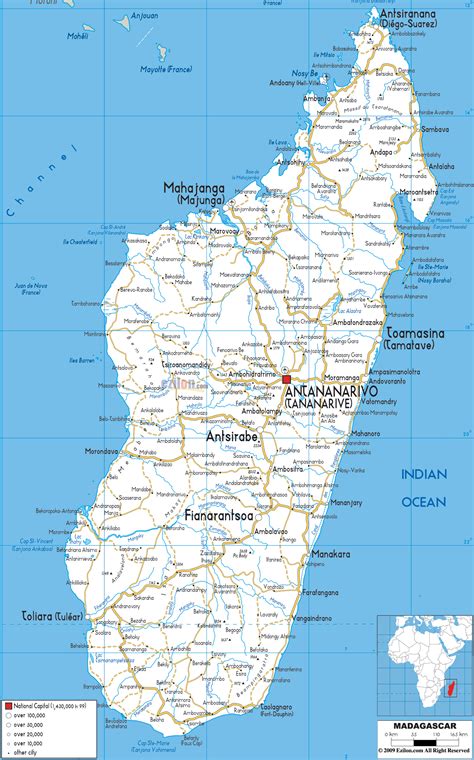 Detailed Clear Large Road Map Of Madagascar Ezilon Maps