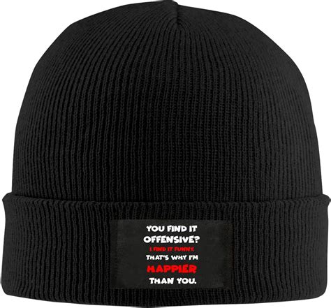 You Find It Offensive I Find It Funny Winter Hats Beanie Hat For Women
