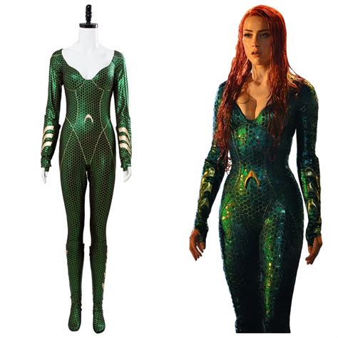 New Aquaman Mera Cosplay Costume Mera Jumpsuit Outfit Halloween Aquaman
