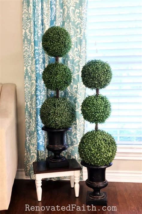 The Easiest Diy Topiary Trees On A Budget Topiary Decorating Ideas