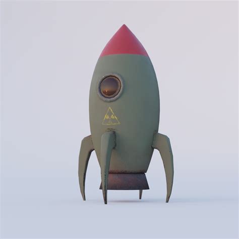 Cartoon Nuclear Rocket 3d Asset Cgtrader