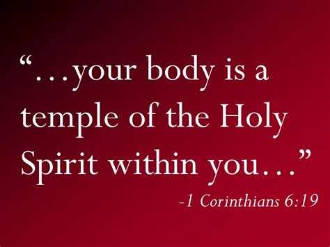 Ppt “your Body Is A Temple Of The Holy Spirit Within You