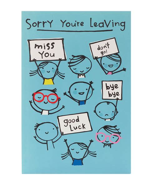 Buy Uk Greetings Sorry Youre Leaving Card Well Miss You New Job