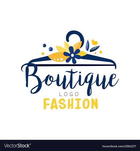 Fashion Boutique Logo Clothes Shop Dress Store Vector Image
