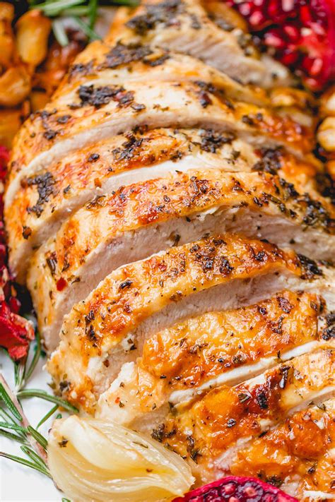 roasted turkey breast recipe with garlic herb butter how to roast a turkey breast — eatwell101