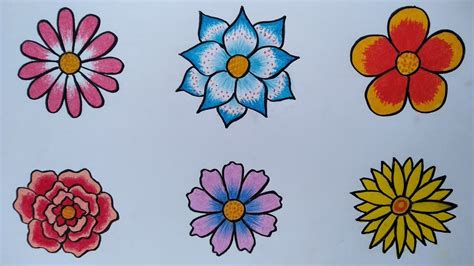 Belajar Menggambar Macam Macam Bunga Cara Menggambar Bunga Warna