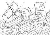 Jonah was in the Belly of the Fish Three Days and Three Nights coloring