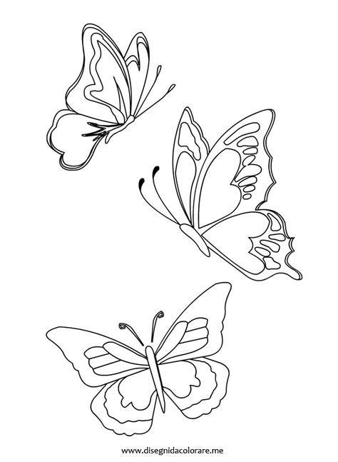 Farfalle Butterfly Coloring Page Butterfly Drawing Flower Drawing