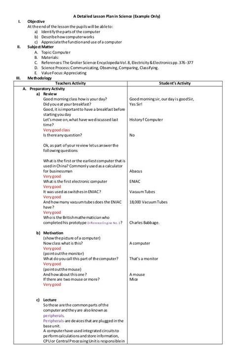 A Detailed Lesson Plan In Sciencedocx A Detailed Lesson Plan In Images