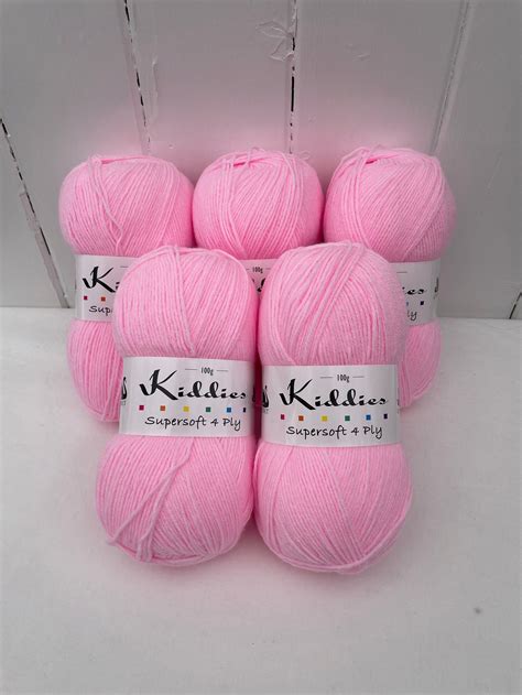 Pink Baby Wool Yarn 4 Ply 500g Cygnet Supersoft Kiddies Etsy