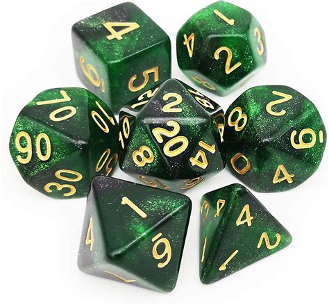 Haxtec Nebula DND Dice Set 7PCS Polyhedral D&D Dice for Roleplaying 