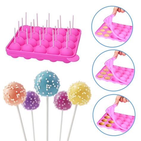 Unfortunately, i didn't have organic cane sugar, so i had to use regular. 20 Silicone Tray Pop Cake Stick Mould Lollipop Party Cupcake Baking Mold Pink-US 629768271325 | eBay
