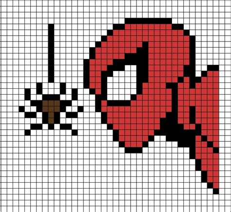 Spiderman With Spider Pixel Art Spiderman Pixel Art Easy Pixel Art