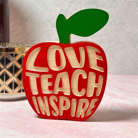 Standing Apple Teach Love Inspire Honeycomb Workshop