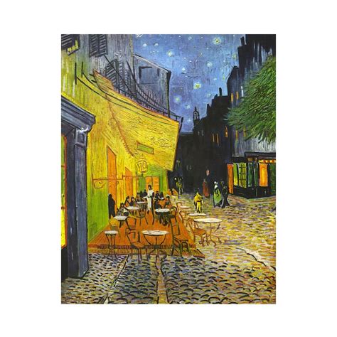 The Caf Terrace On The Place Du Forum Arles At Night Vincent Van