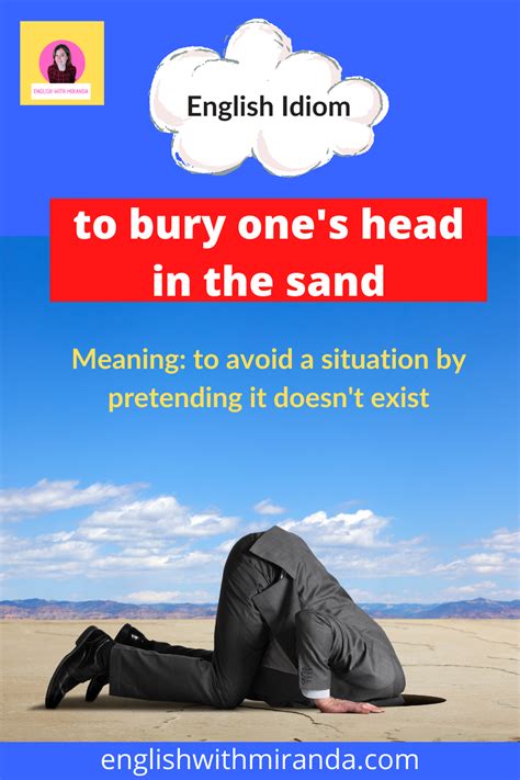 To Bury Ones Head In The Sand In 2021 English Idioms Learn English