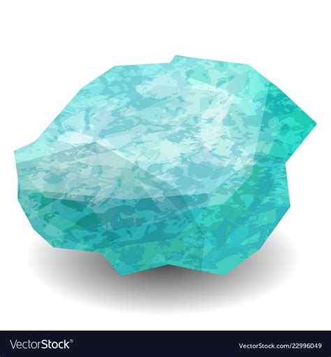 Aquamarine Precious Stone Gemstone Mineral Vector Image