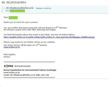 An interview confirmation email say a lot about you. HyunMin GFORCE: Kim Hyun Joong & Ailee to Participate at ...