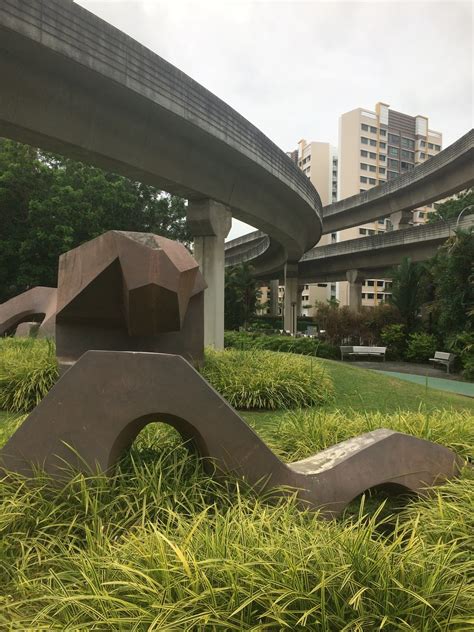 Sengkang Sculpture Park Sengkang Singapore Moonlit