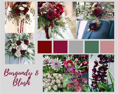 Burgundy and Blush Mood Boards | Burgundy colour palette, Burgundy flowers, Classic color palette