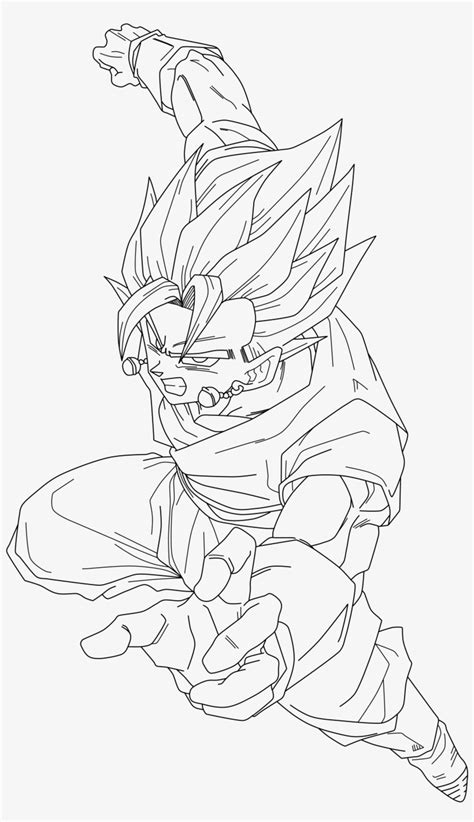 Print dragon ball z colorings. 12 Vegito Lineart Ssgss For Free Download On Ayoqq - Dbz ...