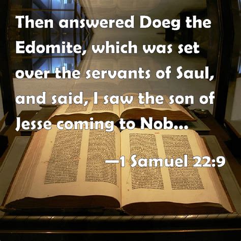 1 Samuel 229 Then Answered Doeg The Edomite Which Was Set Over The