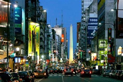 Avenida Corrientes Y Uruguay Buenos Aires New York Skyline Times