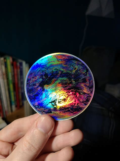 Galactic Drip Holographic Trippy Planet Sticker 3 Etsy