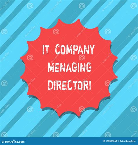 Text Sign Showing It Company Managing Director Conceptual Photo Professional Information
