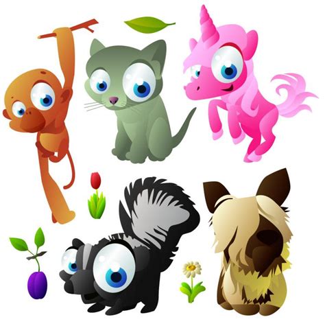 Cute Cartoon Animals 94502 Free Eps Download 4 Vector