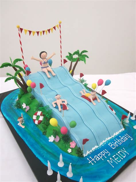 Swimming Pool Cake Pool Birthday Cakes Pool Cake Pool Party Cakes