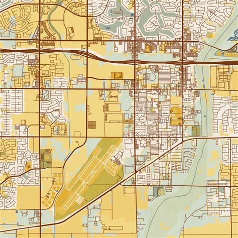 Goodyear Arizona Map Print In Woodblock — Jace Maps