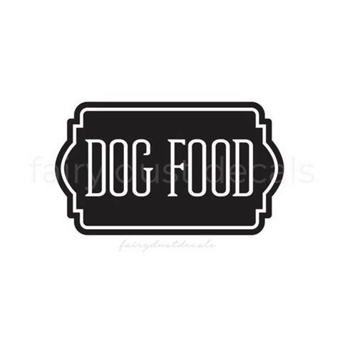 Dog Food Decal Pet Food Label Vinyl Sticker For Dog Dry Food Etsy