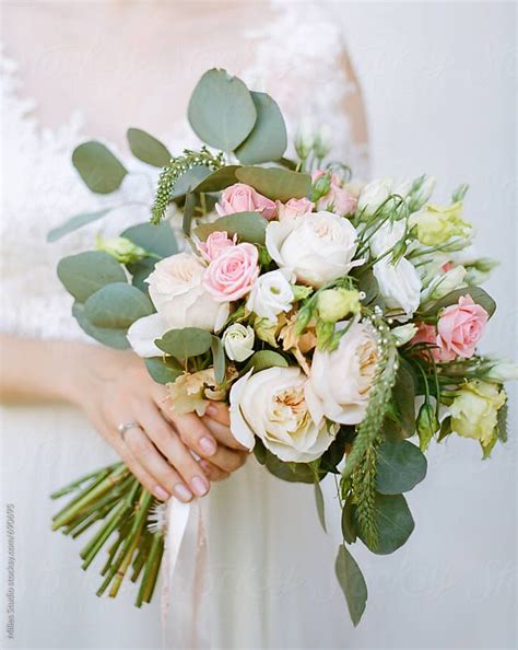 Simple Hand Tied Bouquet Wedding Bouquet By Milles Studio For Stocksy