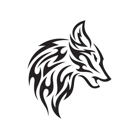 Premium Vector Sketch Of A Tribal Wolf Tattoo Vector Drawing Wolf