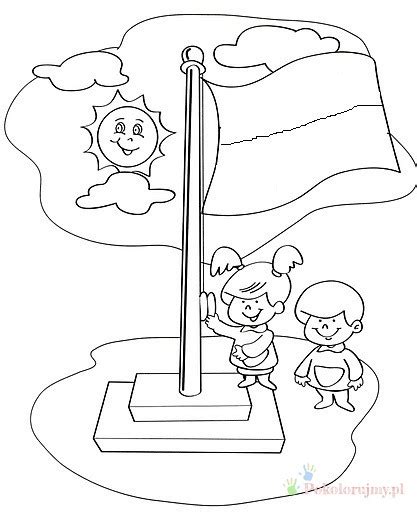 Flaga Polski Kolorowanki Dla Dzieci Kolorowanki Do Wydrukowania
