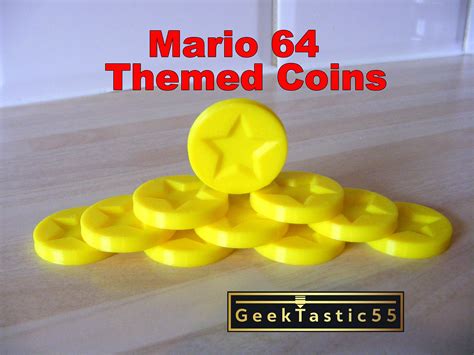 Super Mario 64 Inspired Coins Set Of 10 Retro Mario Themed Etsy Uk