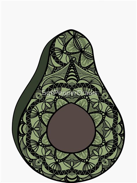 Fresh Avocado Sticker By Sgtpepperdraws Redbubble