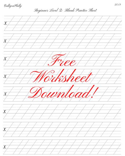 Calligraphy Practice Sheets Printable Free