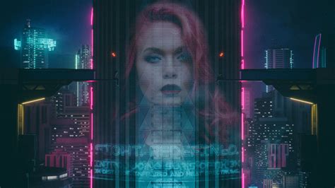 Wallpaper David Legnon Cityscape Cyberpunk Night Neon Lights