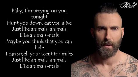 lyrics animals maroon 5