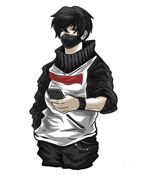 Anime Male Character Kawaii Guy Japanese Manga Digital Art By The
