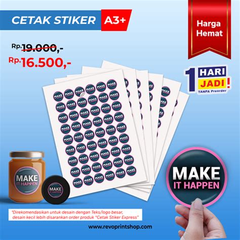 Cetak Stiker Label A Harga Hemat Revo Print Online