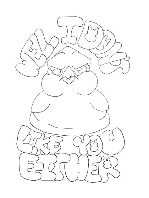 Adult Spicy Peep Coloring Page Etsy