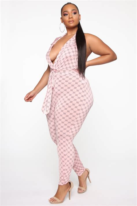 Womens New Lovin Printed Jumpsuit Combo In Pink Size Xs By Fashion Nova
