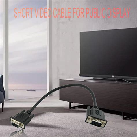 Buy Pearliky Hd 15pin Vga D Sub Db15 Short Video Cable Cord Male To