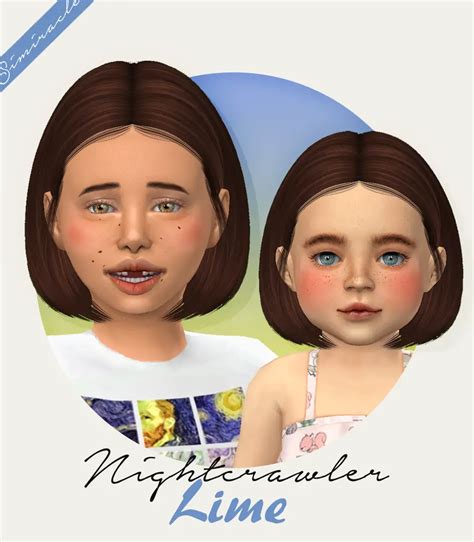 Simiracle Nightcrawler`s Lime Hair Retextured Sims 4 Hairs