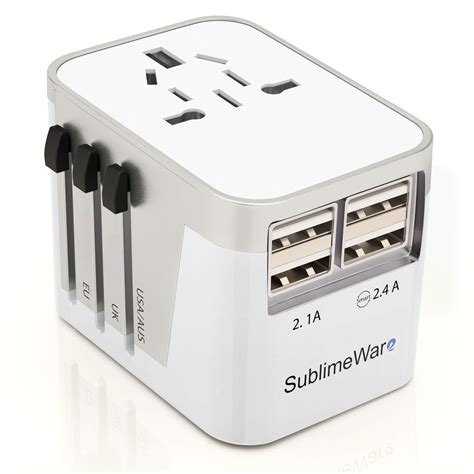 Buy Power Plug Adapter 4 Usb Ports Wall Charger Fast Charging