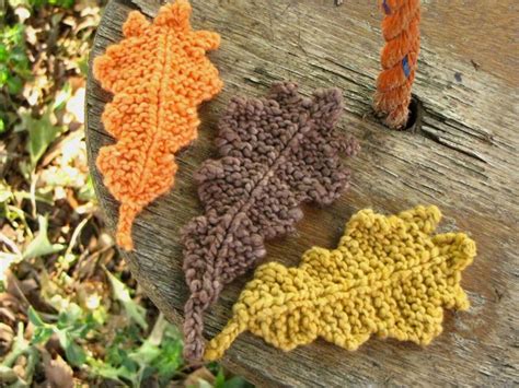 Simple Leaf Knitting Pattern Knitted Flowers Knitting Patterns